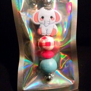 Handcrafted elephant keychain